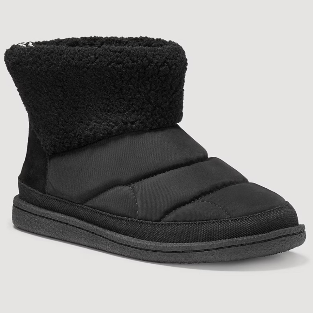 Nylon & Sherpa booties - indoor/outdoor use